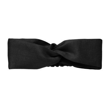 Bandeau - Torsade lin noir