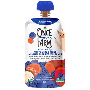 Organic Fruit and Vegetable Mix  - Apple Sweet Potato Blueberry Coconut Milk