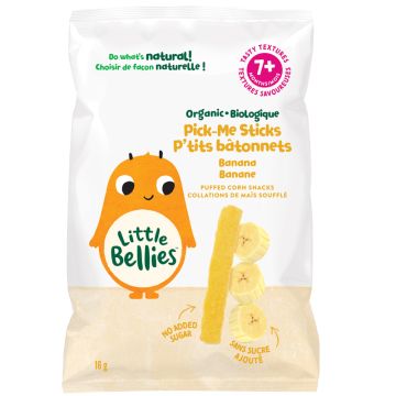Organic puffed corn snacks 7 months+ -  Pick me  sticks banana 