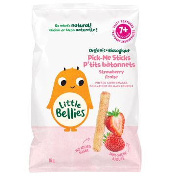 Organic puffed corn snacks 7 months+ -  Pick me stick strawberry  