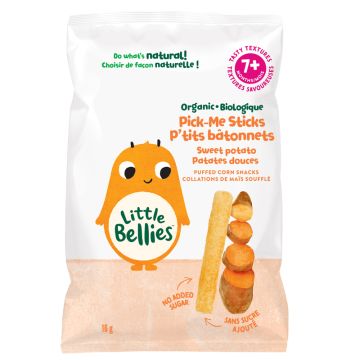 Organic puffed corn snacks 7 months+ - Pick me sticks sweet potato