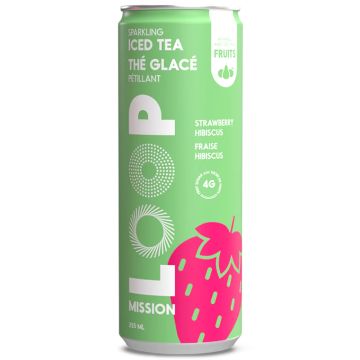 Thé glacé pétillant - Fraise hibiscus