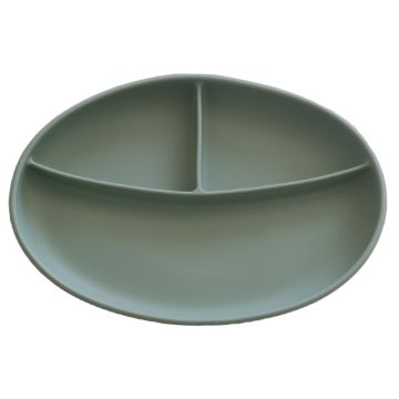 Assiette en silicone - Bleu océan