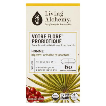 Votre flore® probiotique homme biologique - Soutien urinaire, prostate et digestif