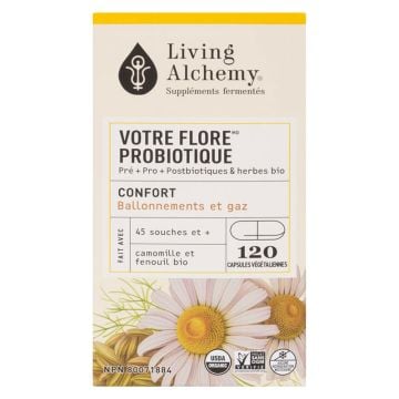 Votre flore® probiotique confort biologique - Ballonnements et gaz