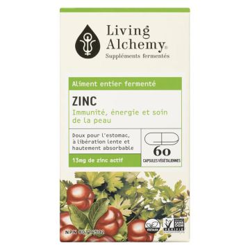 Zinc fermenté biologique 13 mg - Soutien immunitaire, cutané et de l’énergie