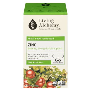 Organic Fermented Zinc 13 mg - Immune, Energy & Skin Support