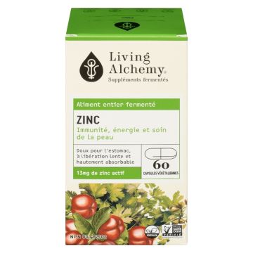 Zinc fermenté biologique 13 mg - Soutien immunitaire, cutané et de l’énergie