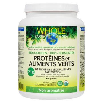 Protéines aliments verts biologiques fermentés sans saveur