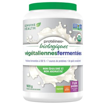 Protéines+ végétaliennes biologiques fermentées non édulcoré et non aromatisé 34 portions