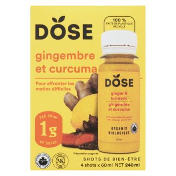 Shot Gingembre et curcuma biologiques  