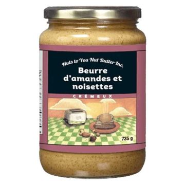 Beurre d'amandes et noisettes crémeux