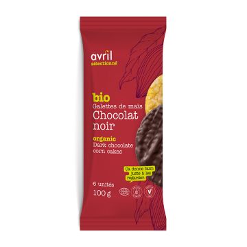 Galettes de maïs chocolat noir biologiques