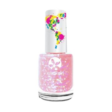  Vernis ongle base d'eau pour enfants - Rose scintillant