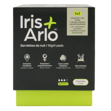 Serviettes de nuit 100 % coton biologique