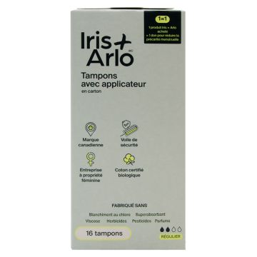 100% Organic Cotton Applicator Tampons - Regular