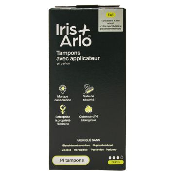 Tampons super avec applicateur 100 % coton biologique