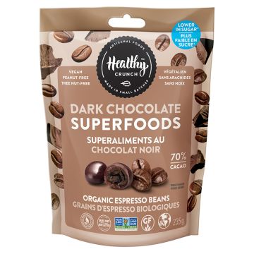 Superaliments au chocolat noir - Grains d'Espresso biologiques