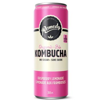 Organic Kombucha Raspberry Lemonade Sugar Free