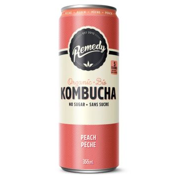 Kombucha biologique pêche sans sucre