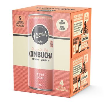Kombucha biologique pêche sans sucre