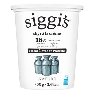3.6% Plain Skyr Yogurt with Cream Proteins 18 g