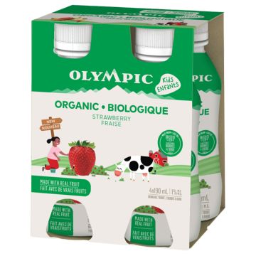 1% Organic Strawberry Drinkable Yogurt