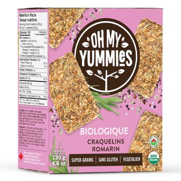 Craquelins romarin biologiques végétaliens