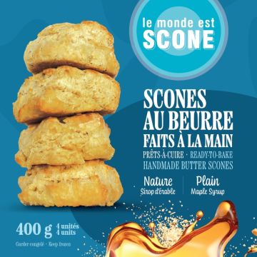 Scones au beurre prêts-à-cuire Nature sirop d'érable