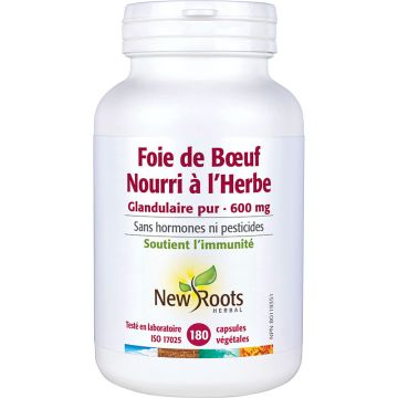 Foie de boeuf nourri à l'herbe Glandulaire pur 600 mg Soutient immunité