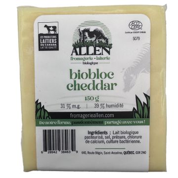 Fromage Biobloc cheddar nature biologique
