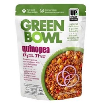 Quinopea quinoa et pois chiche cuits à la vapeur avec quinoa et carottes surcyclés