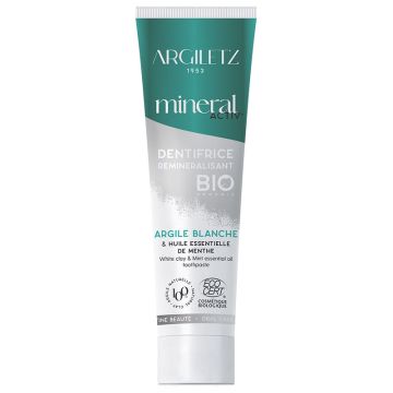 Dentifrice reminéralisant argile blanche huile essentielle de menthe biologique