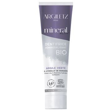 Dentifrice reminéralisant argile verte hydrolat de romarin biologique