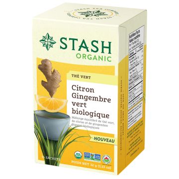 Thé vert citron gingembre vert biologique