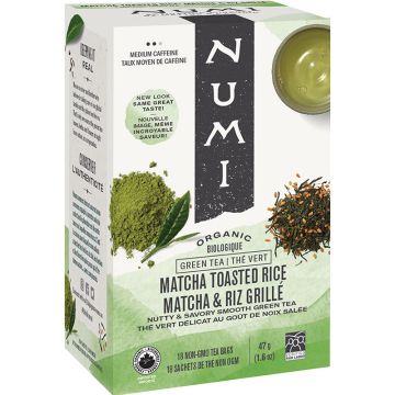Thé vert biologique matcha et riz grillé