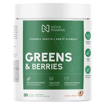 Greens and Berries saveur pêche 30 portions - Superaliments