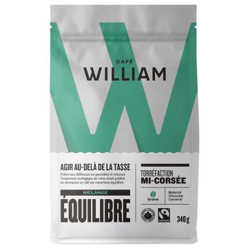Café biologique mélange équilibre mi-corsé en grains