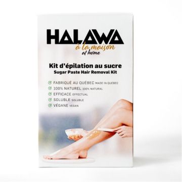 Kit d'épilation complet pâte à sucre bandes d'épilation et gel post-épilatoire
