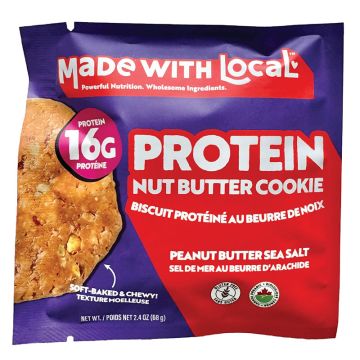Biscuit protéiné au beurre de noix sel de mer au beurre d'arachide biologique