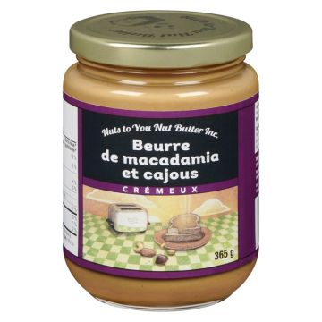 Beurre de macadamia et cajous crémeux 