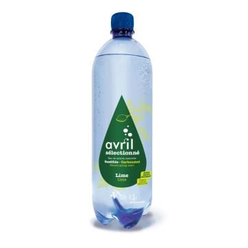 Eau de source gazéifiée arôme lime biologique