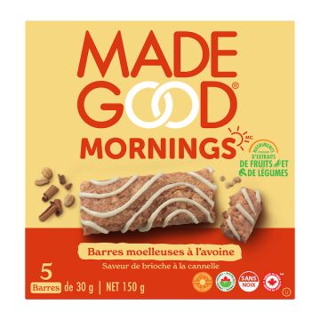 Barres moelleuses avoine cannelle biologiques