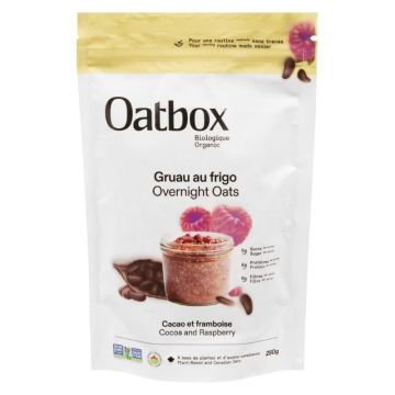 Gruau au frigo cacao framboise biologique