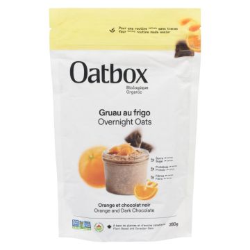 Gruau au frigo orange et chocolat noir biologique