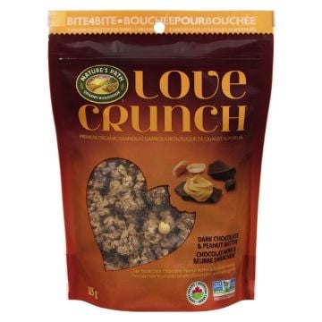 Love crunch granola chocolat noir et beurre d'arachide biologique