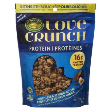 Love crunch granola protéines chocolat noir et beurre d'arachide biologique