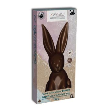 Lapin chocolat équitable noir solide biologique