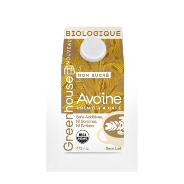 Crème d'avoine non sucrée pour café biologique