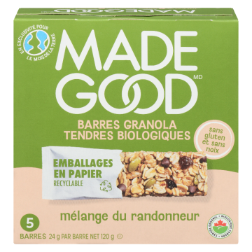 Barre granola moelleuse mélange du randonneur biologique
